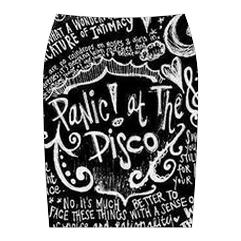 Panic ! At The Disco Lyric Quotes Midi Wrap Pencil Skirt from ArtsNow.com Back