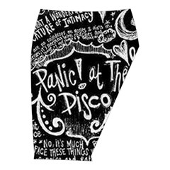 Panic ! At The Disco Lyric Quotes Midi Wrap Pencil Skirt from ArtsNow.com  Front Right 