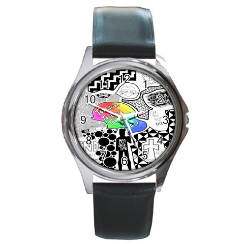Panic ! At The Disco Round Metal Watch from ArtsNow.com Front