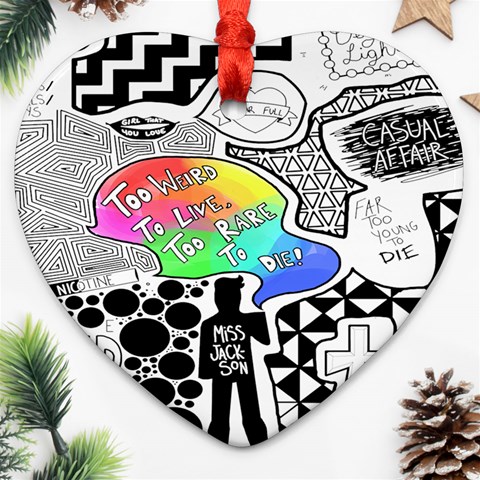 Panic ! At The Disco Ornament (Heart) from ArtsNow.com Front
