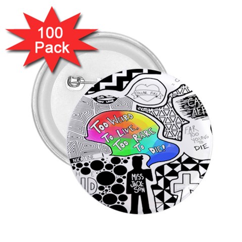 Panic ! At The Disco 2.25  Button (100 pack) from ArtsNow.com Front