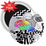Panic ! At The Disco 3  Magnet (10 pack)
