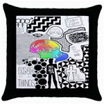 Panic ! At The Disco Throw Pillow Case (Black)