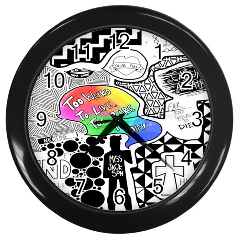 Panic ! At The Disco Wall Clock (Black) from ArtsNow.com Front