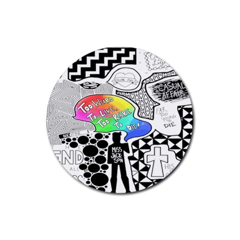 Panic ! At The Disco Rubber Coaster (Round) from ArtsNow.com Front