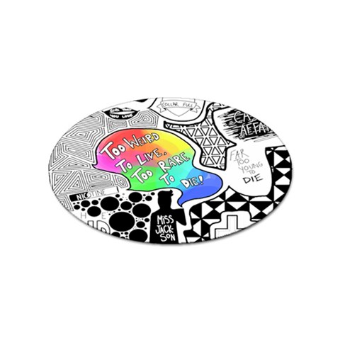 Panic ! At The Disco Sticker Oval (100 pack) from ArtsNow.com Front