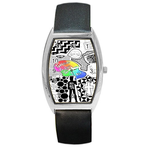 Panic ! At The Disco Barrel Style Metal Watch from ArtsNow.com Front