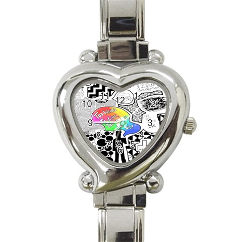 Panic ! At The Disco Heart Italian Charm Watch from ArtsNow.com Front