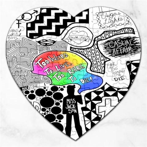 Panic ! At The Disco Jigsaw Puzzle (Heart) from ArtsNow.com Front