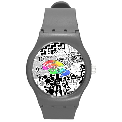 Panic ! At The Disco Round Plastic Sport Watch (M) from ArtsNow.com Front