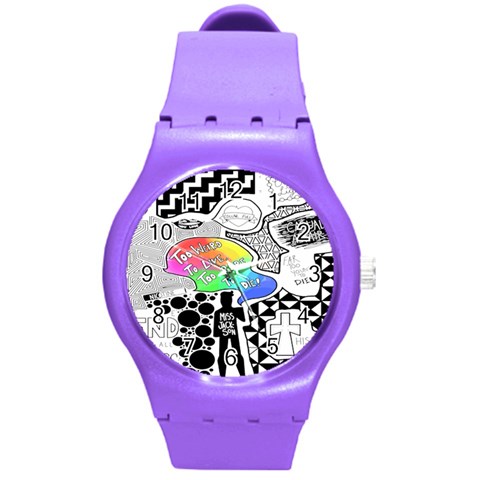 Panic ! At The Disco Round Plastic Sport Watch (M) from ArtsNow.com Front