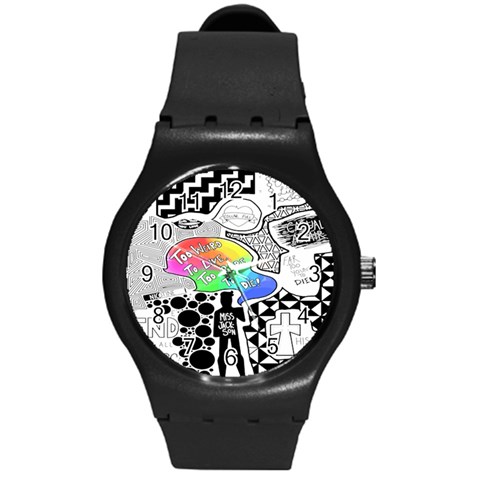 Panic ! At The Disco Round Plastic Sport Watch (M) from ArtsNow.com Front