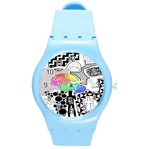 Panic ! At The Disco Round Plastic Sport Watch (M) from ArtsNow.com Front