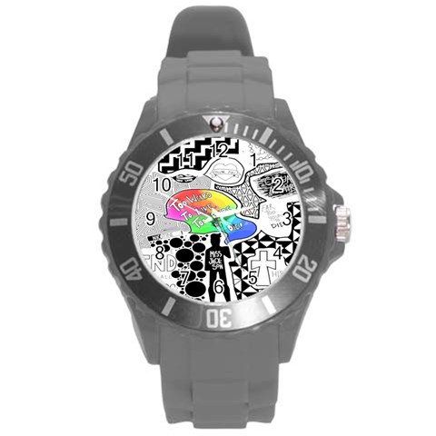 Panic ! At The Disco Round Plastic Sport Watch (L) from ArtsNow.com Front