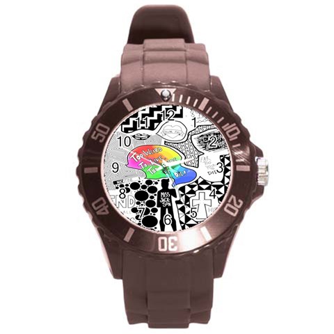 Panic ! At The Disco Round Plastic Sport Watch (L) from ArtsNow.com Front
