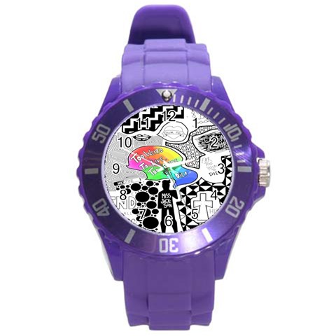 Panic ! At The Disco Round Plastic Sport Watch (L) from ArtsNow.com Front