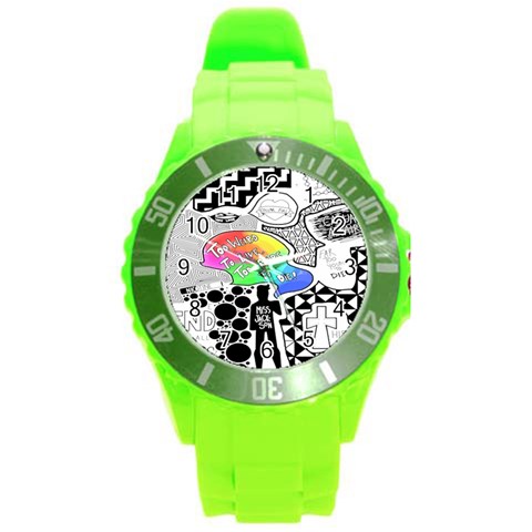 Panic ! At The Disco Round Plastic Sport Watch (L) from ArtsNow.com Front