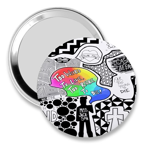 Panic ! At The Disco 3  Handbag Mirror from ArtsNow.com Front