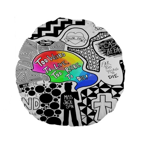 Panic ! At The Disco Standard 15  Premium Round Cushion  from ArtsNow.com Back