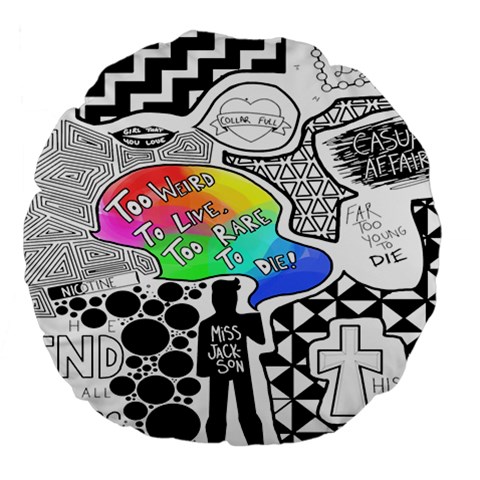 Panic ! At The Disco Large 18  Premium Round Cushion  from ArtsNow.com Front