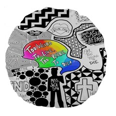 Panic ! At The Disco Large 18  Premium Round Cushion  from ArtsNow.com Front