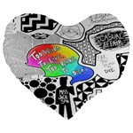 Panic ! At The Disco Large 19  Premium Heart Shape Cushion