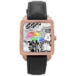 Panic ! At The Disco Rose Gold Leather Watch 