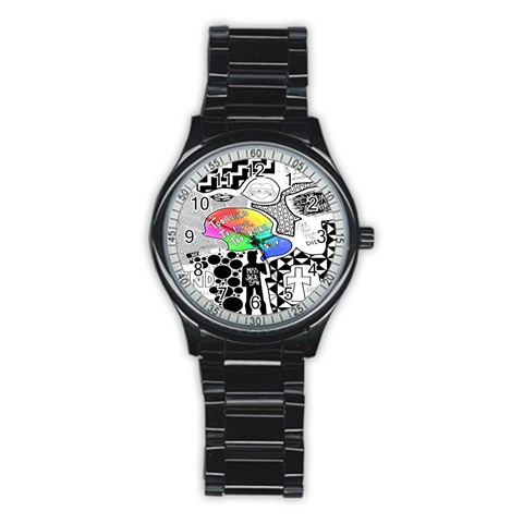Panic ! At The Disco Stainless Steel Round Watch from ArtsNow.com Front
