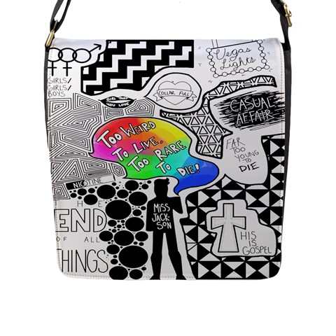 Panic ! At The Disco Flap Closure Messenger Bag (L) from ArtsNow.com Front