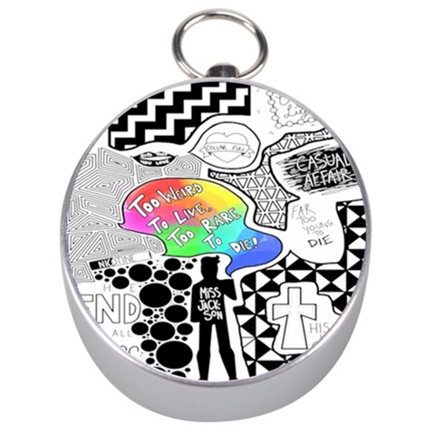 Panic ! At The Disco Silver Compass from ArtsNow.com Front