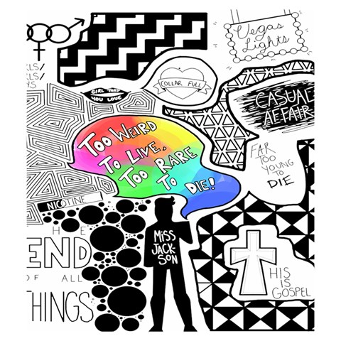 Panic ! At The Disco Drawstring Pouch (Medium) from ArtsNow.com Front