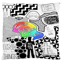 Panic ! At The Disco Standard Flano Cushion Case (Two Sides) from ArtsNow.com Back