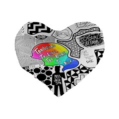 Panic ! At The Disco Standard 16  Premium Flano Heart Shape Cushion  from ArtsNow.com Back