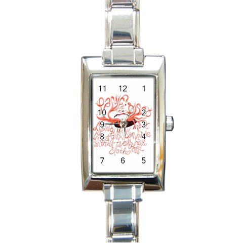 Panic At The Disco   Lying Is The Most Fun A Girl Have Without Taking Her Clothes Rectangle Italian Charm Watch from ArtsNow.com Front