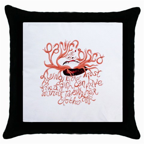 Panic At The Disco   Lying Is The Most Fun A Girl Have Without Taking Her Clothes Throw Pillow Case (Black) from ArtsNow.com Front