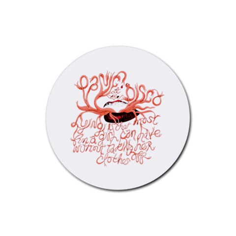 Panic At The Disco   Lying Is The Most Fun A Girl Have Without Taking Her Clothes Rubber Round Coaster (4 pack) from ArtsNow.com Front