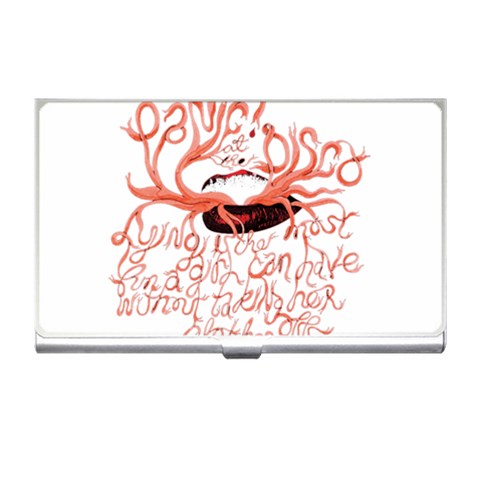 Panic At The Disco   Lying Is The Most Fun A Girl Have Without Taking Her Clothes Business Card Holder from ArtsNow.com Front