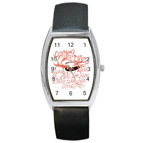 Panic At The Disco   Lying Is The Most Fun A Girl Have Without Taking Her Clothes Barrel Style Metal Watch from ArtsNow.com Front