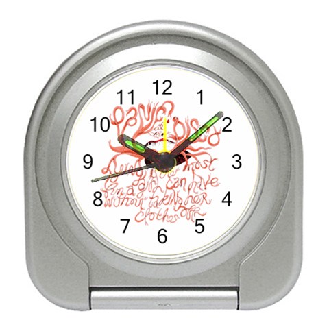Panic At The Disco   Lying Is The Most Fun A Girl Have Without Taking Her Clothes Travel Alarm Clock from ArtsNow.com Front