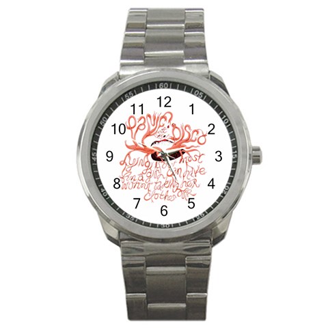 Panic At The Disco   Lying Is The Most Fun A Girl Have Without Taking Her Clothes Sport Metal Watch from ArtsNow.com Front