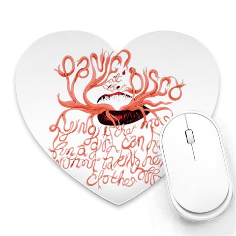 Panic At The Disco   Lying Is The Most Fun A Girl Have Without Taking Her Clothes Heart Mousepad from ArtsNow.com Front