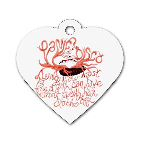 Panic At The Disco   Lying Is The Most Fun A Girl Have Without Taking Her Clothes Dog Tag Heart (One Side) from ArtsNow.com Front