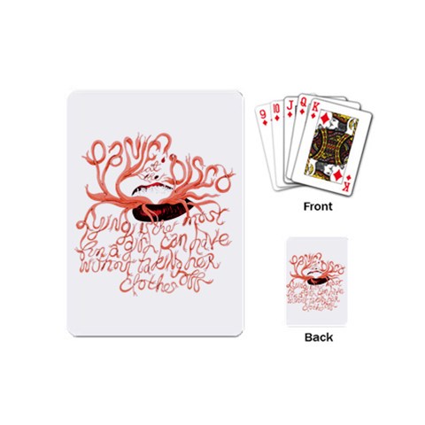 Panic At The Disco   Lying Is The Most Fun A Girl Have Without Taking Her Clothes Playing Cards (Mini) from ArtsNow.com Back