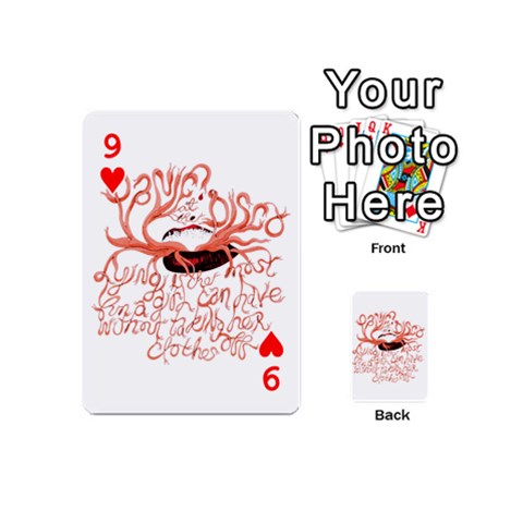 Panic At The Disco   Lying Is The Most Fun A Girl Have Without Taking Her Clothes Playing Cards 54 (Mini) from ArtsNow.com Front - Heart9