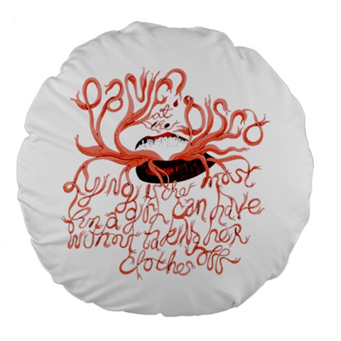 Panic At The Disco   Lying Is The Most Fun A Girl Have Without Taking Her Clothes Large 18  Premium Round Cushion  from ArtsNow.com Back