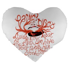 Panic At The Disco   Lying Is The Most Fun A Girl Have Without Taking Her Clothes Large 19  Premium Heart Shape Cushion from ArtsNow.com Front