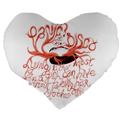 Panic At The Disco   Lying Is The Most Fun A Girl Have Without Taking Her Clothes Large 19  Premium Heart Shape Cushion from ArtsNow.com Back