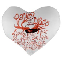Panic At The Disco   Lying Is The Most Fun A Girl Have Without Taking Her Clothes Large 19  Premium Flano Heart Shape Cushion from ArtsNow.com Back