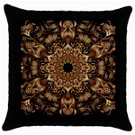 3d Flower Fractal Art Pattern Throw Pillow Case (Black)