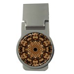 3d Flower Fractal Art Pattern Money Clip (Round)